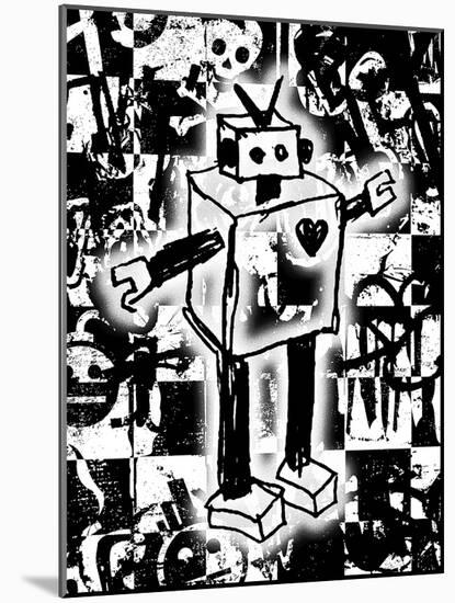 Robot Graffiti-Roseanne Jones-Mounted Giclee Print