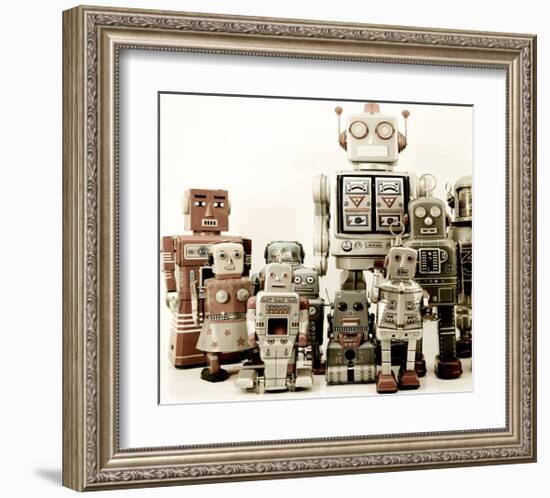 Robot Group-null-Framed Art Print