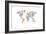 Robot Map of the World Map-Michael Tompsett-Framed Art Print