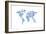 Robot Map of the World Map-Michael Tompsett-Framed Art Print