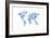 Robot Map of the World Map-Michael Tompsett-Framed Art Print