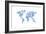 Robot Map of the World Map-Michael Tompsett-Framed Art Print