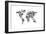 Robot Map of the World Map-Michael Tompsett-Framed Art Print