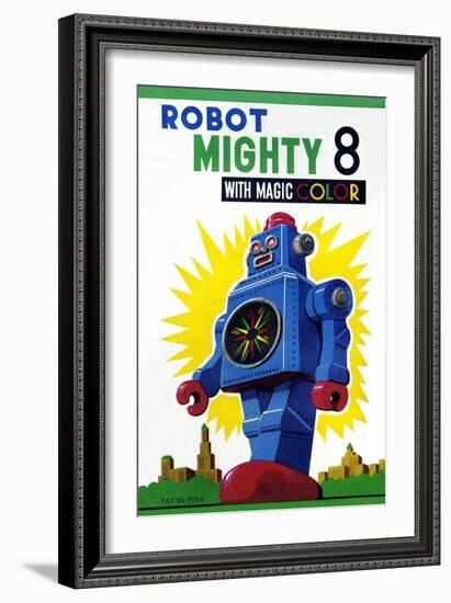Robot Mighty 8 with Magic Color-null-Framed Art Print