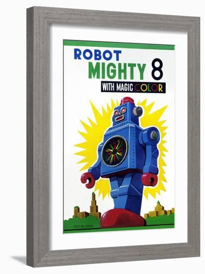 Robot Mighty 8 with Magic Color-null-Framed Premium Giclee Print