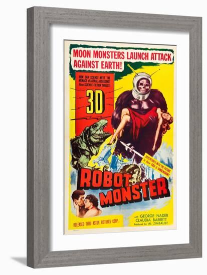 Robot Monster, George Nader, Claudia Barrett, 1953-null-Framed Art Print