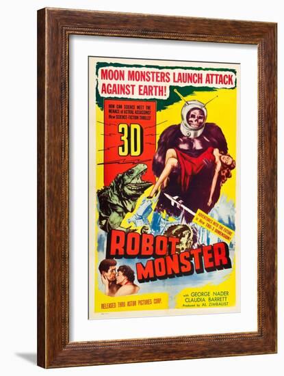 Robot Monster, George Nader, Claudia Barrett, 1953-null-Framed Art Print