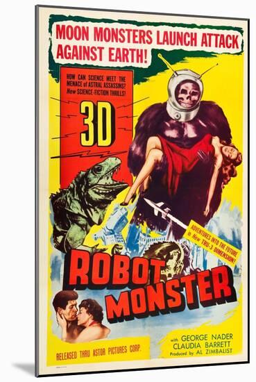 Robot Monster, George Nader, Claudia Barrett, 1953-null-Mounted Art Print