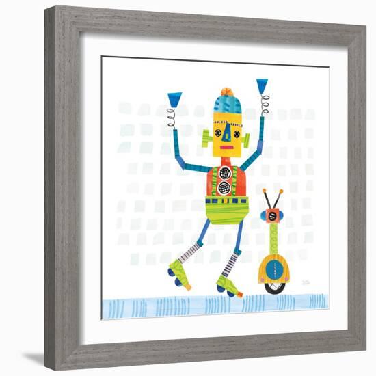 Robot Party I on Square Toys-Melissa Averinos-Framed Premium Giclee Print