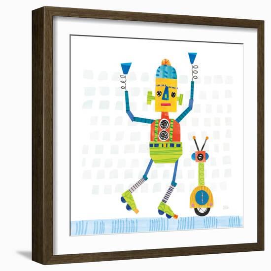 Robot Party I on Square Toys-Melissa Averinos-Framed Premium Giclee Print