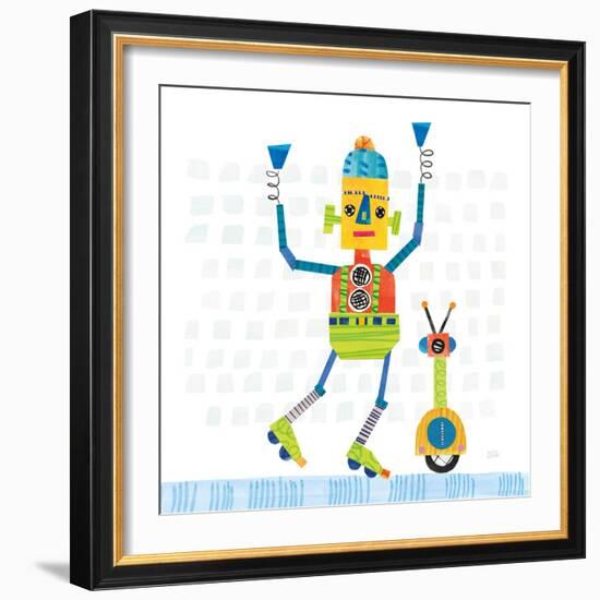 Robot Party I on Square Toys-Melissa Averinos-Framed Premium Giclee Print