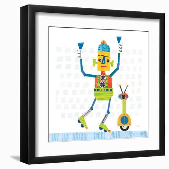 Robot Party I on Square Toys-Melissa Averinos-Framed Art Print