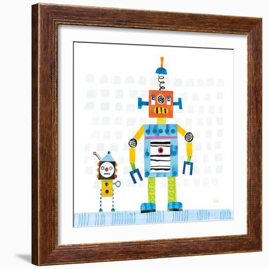 Robot Party II on Square Toys-Melissa Averinos-Framed Premium Giclee Print