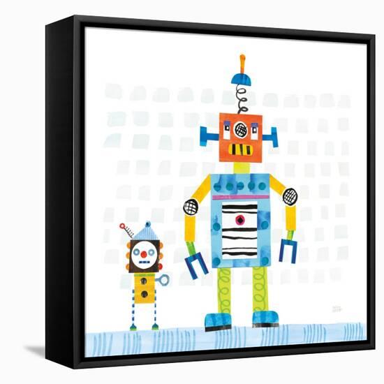 Robot Party II on Square Toys-Melissa Averinos-Framed Stretched Canvas