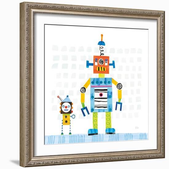 Robot Party II on Square Toys-Melissa Averinos-Framed Art Print