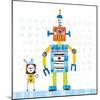 Robot Party II on Square Toys-Melissa Averinos-Mounted Art Print
