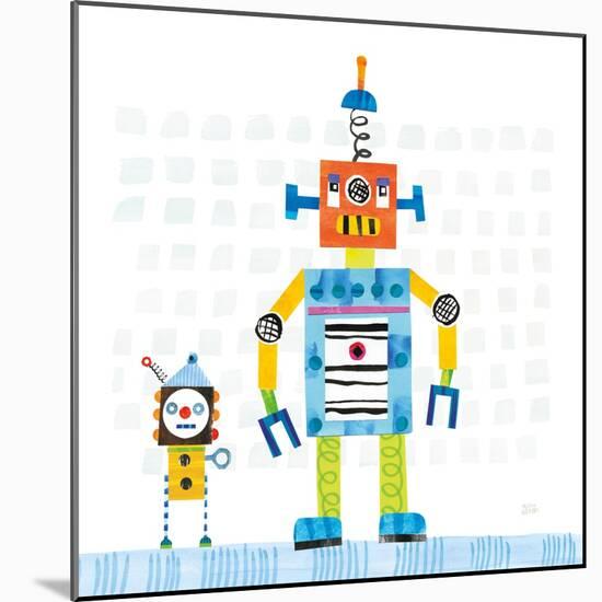 Robot Party II on Square Toys-Melissa Averinos-Mounted Art Print