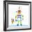 Robot Party II on Square Toys-Melissa Averinos-Framed Art Print