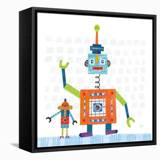Robot Party III on Square Toys-Melissa Averinos-Framed Stretched Canvas
