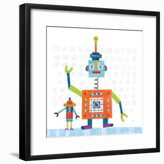 Robot Party III on Square Toys-Melissa Averinos-Framed Art Print