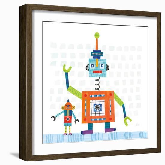 Robot Party III on Square Toys-Melissa Averinos-Framed Art Print
