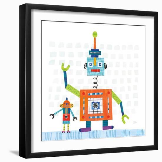 Robot Party III on Square Toys-Melissa Averinos-Framed Art Print