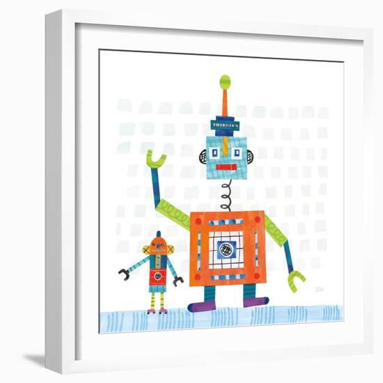 Robot Party III on Square Toys-Melissa Averinos-Framed Art Print