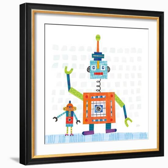 Robot Party III on Square Toys-Melissa Averinos-Framed Art Print