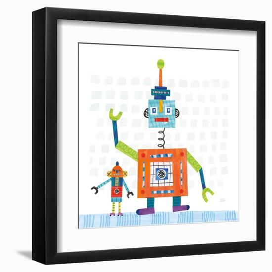 Robot Party III on Square Toys-Melissa Averinos-Framed Art Print