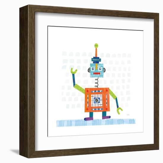 Robot Party III on Squares-Melissa Averinos-Framed Art Print