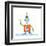 Robot Party III on Squares-Melissa Averinos-Framed Art Print