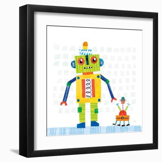 Robot Party IV on Square Toys-Melissa Averinos-Framed Art Print