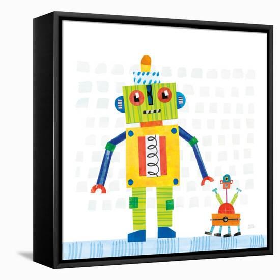 Robot Party IV on Square Toys-Melissa Averinos-Framed Stretched Canvas