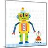 Robot Party IV on Square Toys-Melissa Averinos-Mounted Art Print