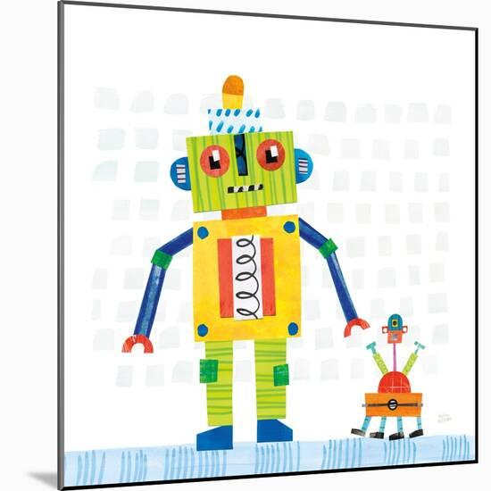 Robot Party IV on Square Toys-Melissa Averinos-Mounted Art Print