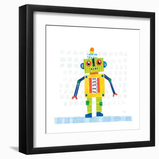 Robot Party IV on Squares-Melissa Averinos-Framed Art Print