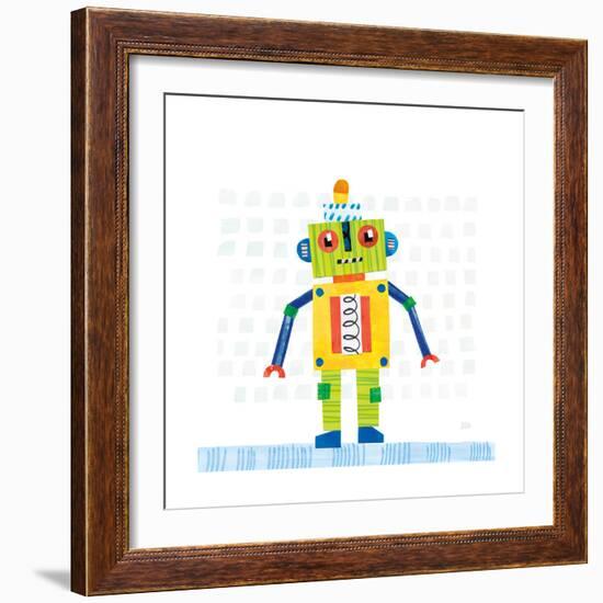 Robot Party IV on Squares-Melissa Averinos-Framed Art Print