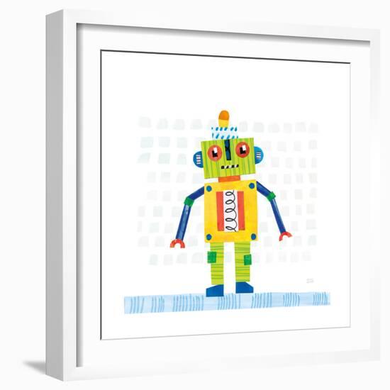 Robot Party IV on Squares-Melissa Averinos-Framed Art Print