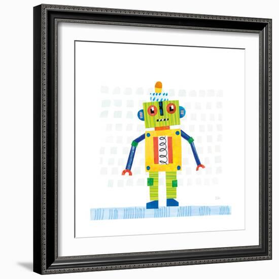 Robot Party IV on Squares-Melissa Averinos-Framed Art Print