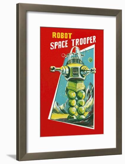 Robot Space Trooper-null-Framed Art Print