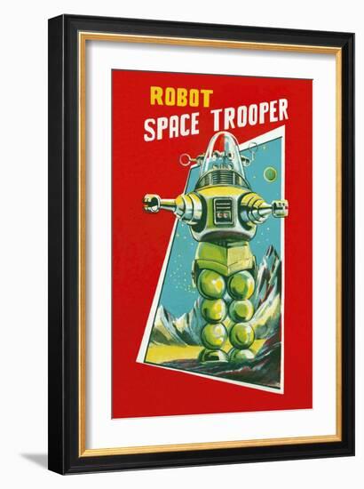 Robot Space Trooper-null-Framed Art Print