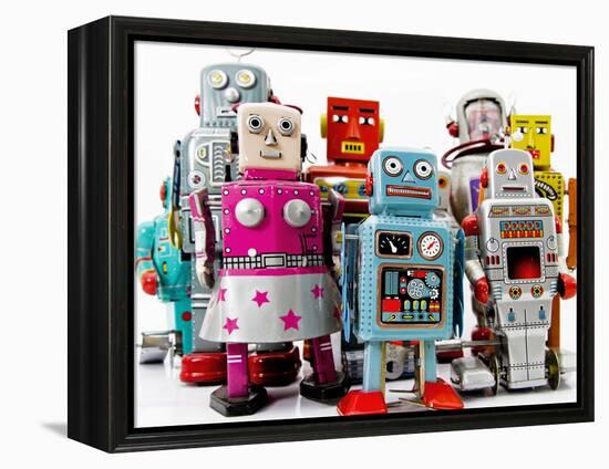 Robot Toys-davinci-Framed Stretched Canvas