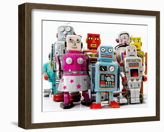 Robot Toys-davinci-Framed Art Print