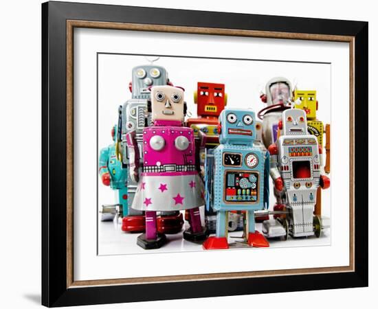 Robot Toys-davinci-Framed Art Print