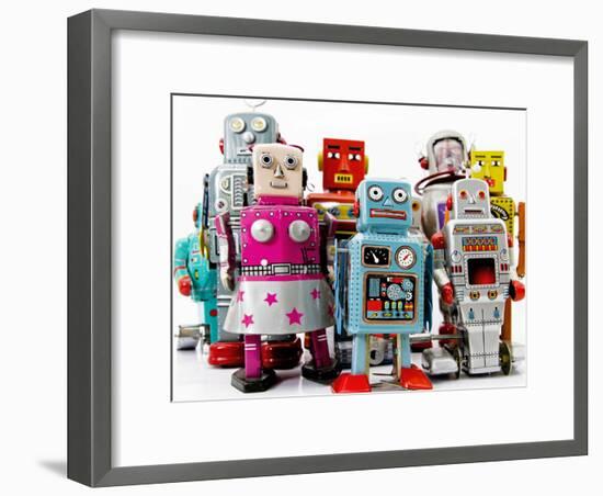 Robot Toys-davinci-Framed Art Print