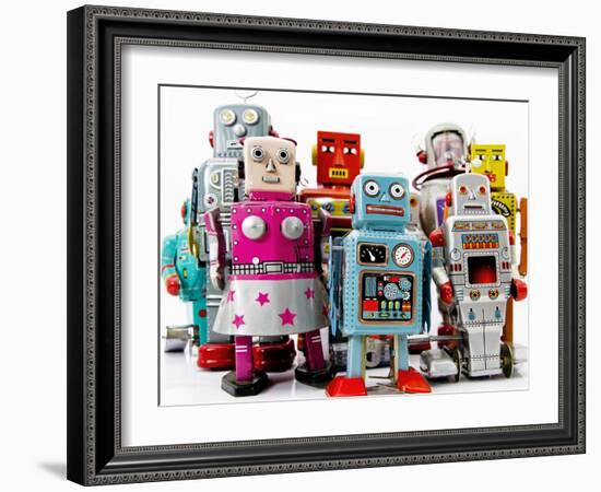 Robot Toys-davinci-Framed Art Print