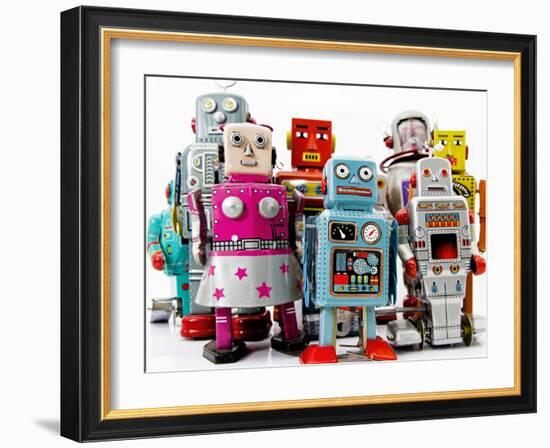 Robot Toys-davinci-Framed Art Print