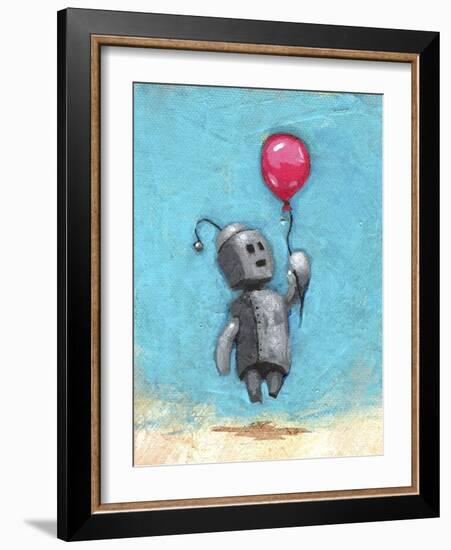 Robot with Red Balloon-Craig Snodgrass-Framed Giclee Print