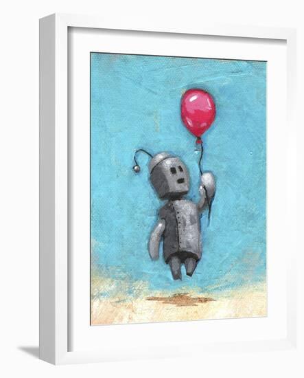 Robot with Red Balloon-Craig Snodgrass-Framed Giclee Print