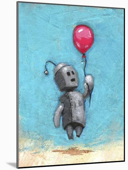 Robot with Red Balloon-Craig Snodgrass-Mounted Giclee Print